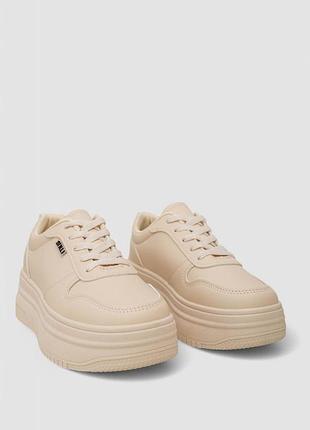 Кроссовки женские демисезонные, цвет бежевый