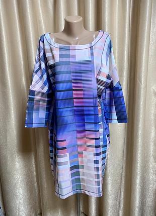 Нежное платье expresso с геометрическим принтом размер 44/ 3xl