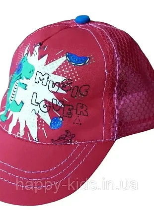 Летняя кепка для мальчика 48 см красная