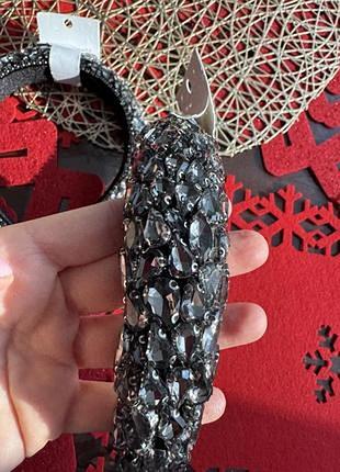 Шикарный обруч ободок  сияет для волос камни как сваровски красивый модный стильный