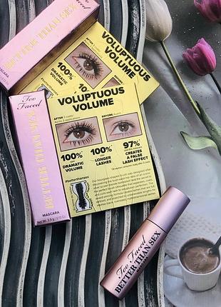 Культовая тушь для ресниц too faced better than sex mascara