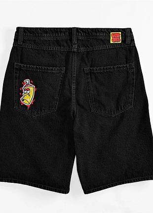 Шорти empyre shmutz black 28,30,32,34 denim skate shorts чорні з балончиком spray can