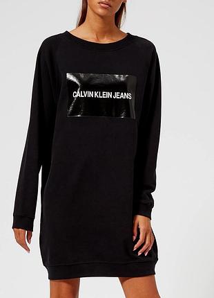 Оригинальный брендовый натуральный свитшот платья calvin klein jeans 🖤