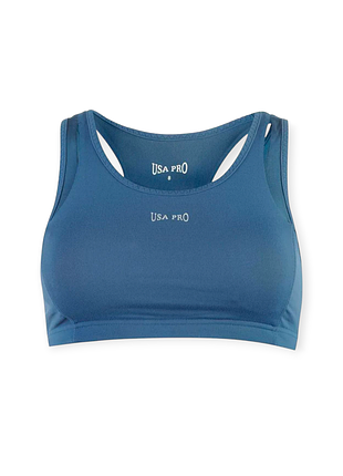Топ спортивный с чашками синий спортивный бюстгалтер Ausa pro