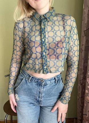 Топ сетка с луной pull & bear m