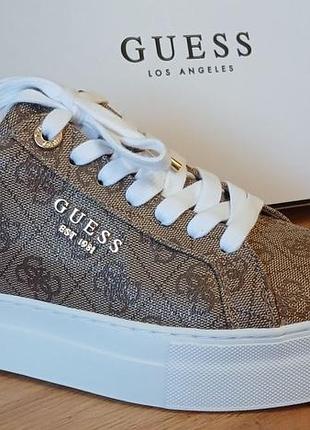 Женские кеды guess оригинал кроссовки на высокой подошве размер 38,5 цвет натуральный бежевый