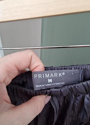 Графитная жатая юбка плиссе primark m - l7 фото
