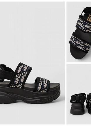 Босоножки женские на танкетке, колір чорно-бежевий, 248rrt106 stilli