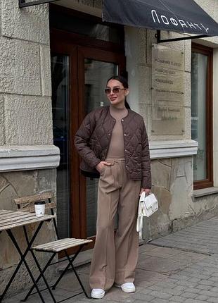 Куртка стеганая на кнопках без капюшона