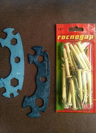 Інструменти набір кріплення дюбель шуруп b-smt 6х60 18 шт. і ремонтні ключі 2 штуки