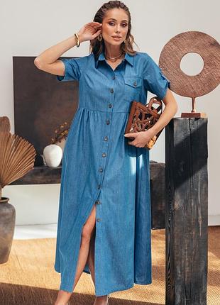 Свободное платье-рубашка4 фото