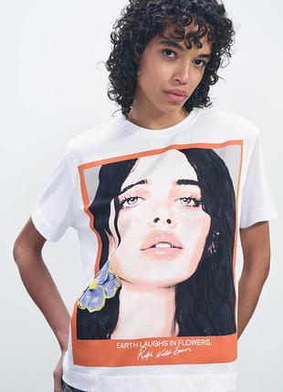 Футболка zara з дівчиной m-l