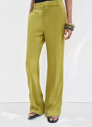 Брюки женские зеленые zara new