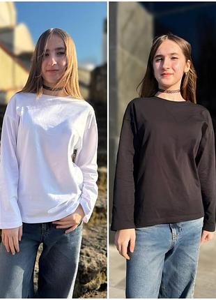 Базовий лонгслів для дівчинки