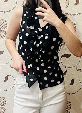 Блузка блуза в горох горошок
