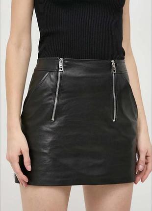 Лаковая юбка shein с-м эко кожа