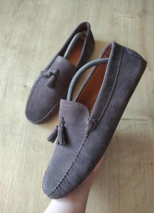 Стильные мужские кожаные мокасины navyboot, швейцария .  дорогой премиум бренд. размер 43.