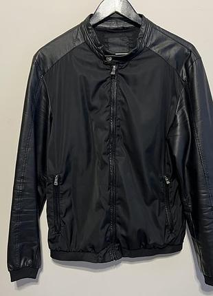 Чоловіча куртка шкіряна вітрова sorbino