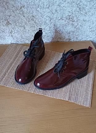 Женские ботинки кожа лак р.37,5-38