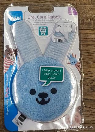 Mam oral care rabbit перчатка из микоофибры для чистки зубов