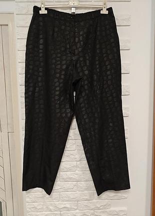 Брюки женские брюки широкие черные под крокодила тонкие летние