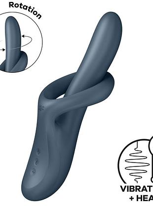 New вібратор кролик satisfyer heat flex 4 blue