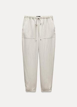 Брюки брюки джоггеры летние s m zara 5