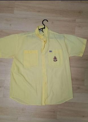 Hugo boss желтая рубашка оригинальная l размер