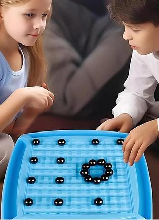 Магнитные шахматы настольная игра 12+ игровое поле с магнитными шариками 32 штуки