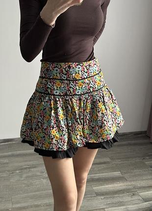 Спідниця в квітковий принт літо