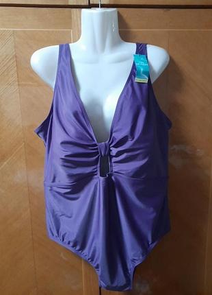 Новый лаконичный сдельный купальник с утяжкой р 26 от yours