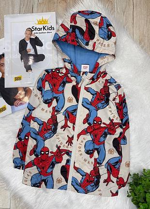 Дитяча вітровка для хлопчика легка куртка людина павук spider man marvel george р.104-110