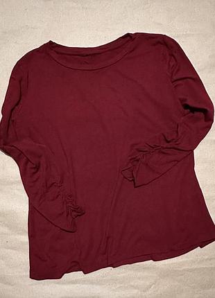 Бордовий трикотажний лонг ххл