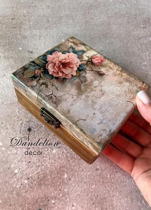 Шкатулка «винтажная роза»