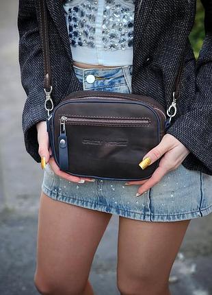 Поясна-кросбоді сумка з натуральної шкіри wb_049_2_brown_blue