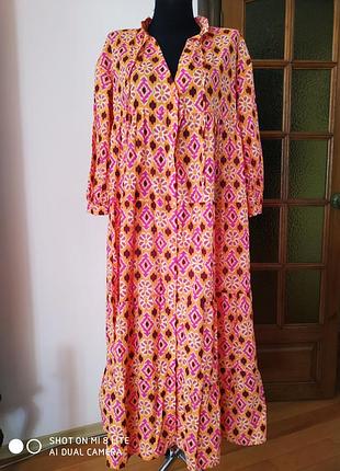 Прекрасное длинное платье-рубашка оверсайз zara