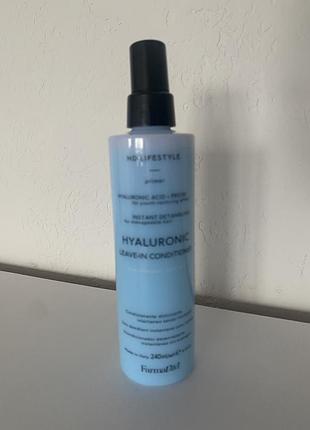 Увлажняющий несмываемый спрей-кондиционер для волос farmavita hd life style hyaluronic leave-in conditioner, 240 мл