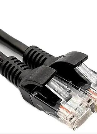 Высокоскоростной кабель патч-корд rj45 catte lan utp black 20м