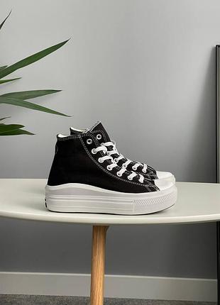 Кроссовки converse ctas move hi black черные женские