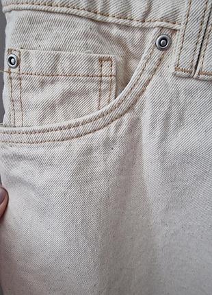 Молочная джинсовая натуральная юбка primark xl- 2xl джинсовая юбка меди3 фото