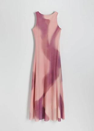 Платье макси с градиентным принтом от reserved