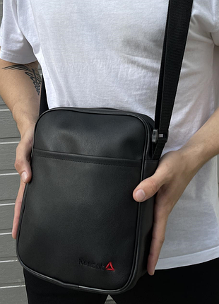 Сумка барсетка чорна reebok еко шкіра