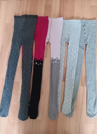 120 за все[5 шт.]колготки на девочку 10-12-14 лет,h&m.