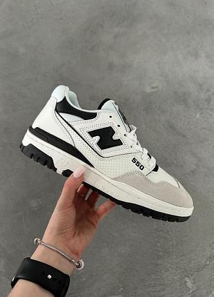 Женские кроссовки new balance 550 sea salt black