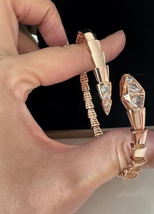 Срібний браслет змія bvlgari