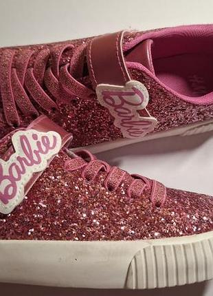 Кеды для девочки h&amp;m barbie розовые с блестками 31 размер (19,5 см)