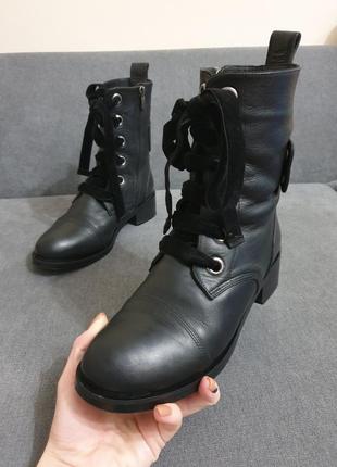 Ботинки зимние кожаные тренд,зимові ботінки черевики чоботи натуральна шкіра4 фото