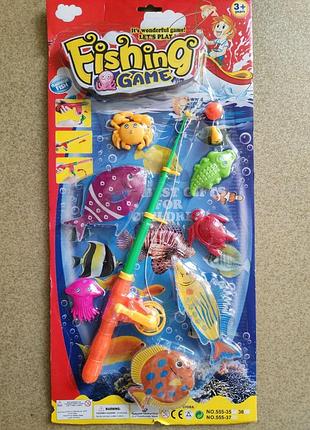 Риболовля рибалка ріболівля об'ємні рибки 7 шт. вудка