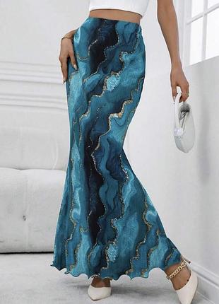 Спідниця максі гофре довга