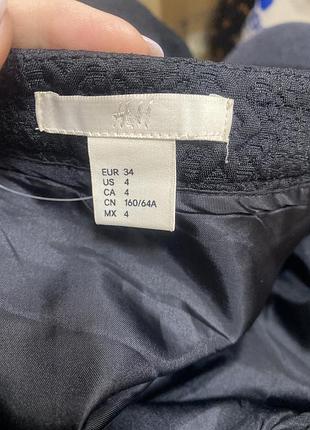 Фактурная юбка h&amp;m xs 6